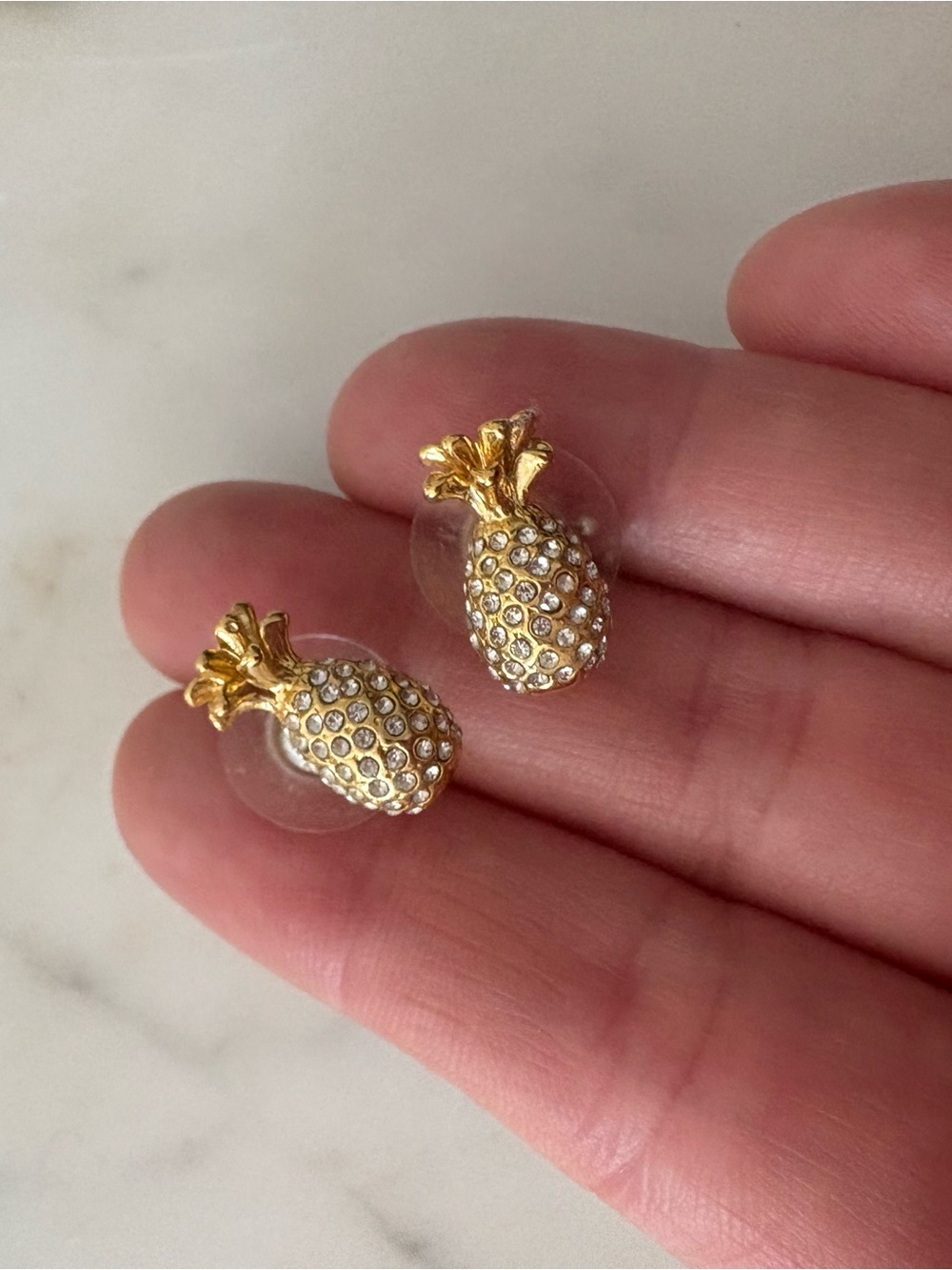 kate spade Gold Pineapple Crystal Stud Earrings - Women Jewelry